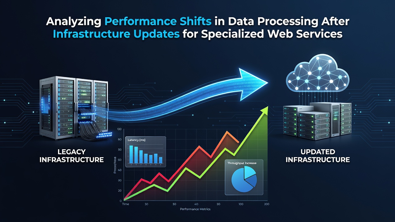 Analyzing Performance Shifts in Data Processing After Infrastructure Updates for Specialized Web Services